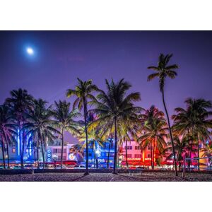 Papermoon Fototapete »South Beach Miami« bunt  B/L: 3,00 m x 2,23 m
