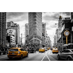 Papermoon Fototapete »Gelbe Taxis« mehrfarbig  B/L: 3 m x 2,23 m
