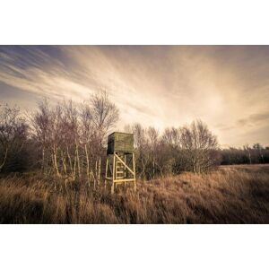 Papermoon Fototapete »Feld mit kleinem Turm« bunt  B/L: 2,00 m x 1,49 m