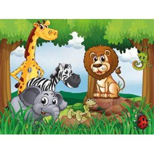 Papermoon Fototapete »Jungle Animals« mehrfarbig  B/L: 3 m x 2,23 m