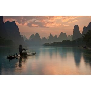 Papermoon Fototapete »Photo-Art YAN ZHANG, LI RIVER SUNRISE« bunt  B/L: 2,00 m x 1,49 m