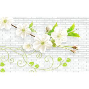Papermoon Fototapete »Muster Blumen« bunt  B/L: 3,00 m x 2,23 m