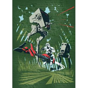 Komar Vliestapete »Star Wars Classic Concrete Endor«, 200x280 cm (Breite x Höhe) grün  B/L: 200 m x 280 m