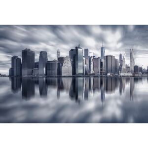 Papermoon Fototapete »Photo-Art MICHAEL ZHENG, MANHATTANREFLEXION« bunt  B/L: 4,50 m x 2,80 m