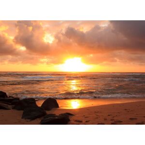 Papermoon Fototapete »Sunrise Lihue Beach« mehrfarbig  B/L: 5 m x 2,8 m