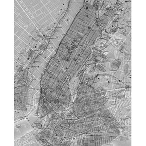 Komar Vliestapete »NYC Map«, 200x250 cm (Breite x Höhe), Vliestapete, 100 cm... grau  B/L: 200 m x 250 m