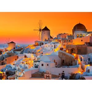 Papermoon Fototapete »Santorini Sunset« mehrfarbig  B/L: 3,5 m x 2,6 m