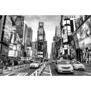 Papermoon Fototapete »New York Time square Schwarz & Weiss« schwarz/weiss  B/L: 4,50 m x 2,80 m