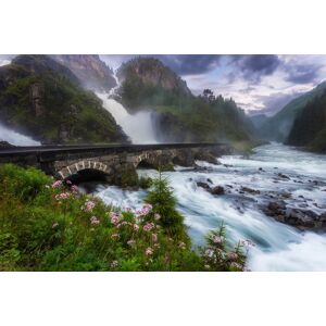 Papermoon Fototapete »Photo-Art ARVID BJORKQVIST, LAYTEFOSSEN« bunt  B/L: 4,50 m x 2,80 m