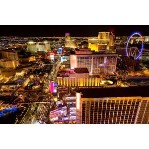 Papermoon Fototapete »Las Vegas bei Nacht« bunt  B/L: 3,00 m x 2,23 m