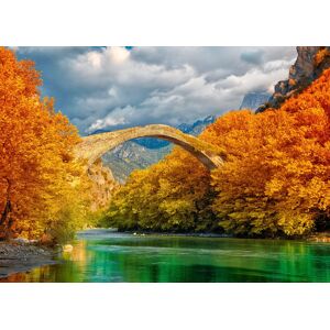 Papermoon Fototapete »Konitsa Bridge Aoos River« mehrfarbig  B/L: 3,5 m x 2,6 m