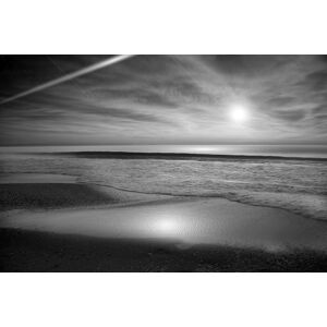 Papermoon Fototapete »Strand Schwarz & Weiss« schwarz/weiss  B/L: 3,50 m x 2,60 m