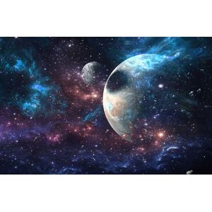 Papermoon Fototapete »Universum mit Planeten« bunt  B/L: 2,00 m x 1,49 m