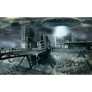 Papermoon Fototapete »Alien-Invasion« bunt  B/L: 3,00 m x 2,23 m