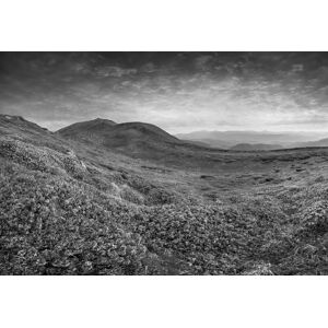 Papermoon Fototapete »Landschaft Schwarz & Weiss« schwarz/weiss  B/L: 4,50 m x 2,80 m
