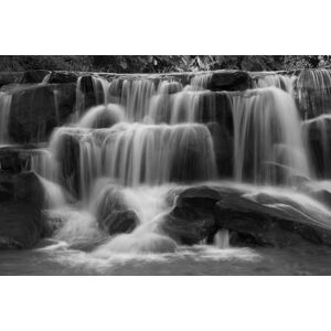 Papermoon Fototapete »Wasserfall Schwarz & Weiss« schwarz/weiss  B/L: 2,50 m x 1,86 m