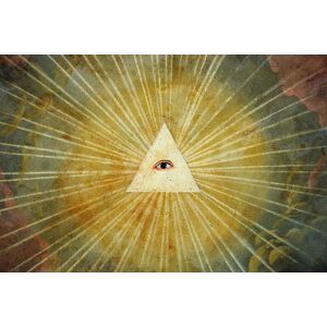 Papermoon Fototapete »Abstrakt Dreieick mit Auge« bunt  B/L: 2,00 m x 1,49 m