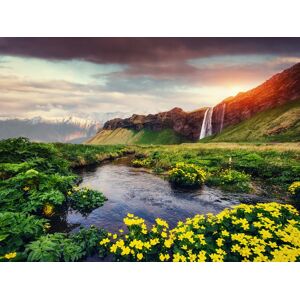 Papermoon Fototapete »Seljalandfoss waterfall Iceland« mehrfarbig  B/L: 4 m x 2,6 m