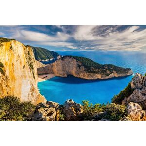 Papermoon Fototapete »SHIPWRECK BEACH-BUCHT INSEL MEER STRAND KLIPPEN GEBIRGE« bunt  B/L: 4,00 m x 2,60 m