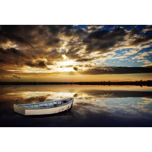 Papermoon Fototapete »Schiff im Wasser« bunt  B/L: 2,00 m x 1,49 m