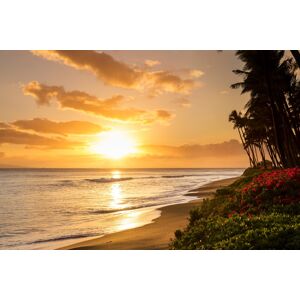 Papermoon Fototapete »Tropical Sunset Kaanapali Beach« mehrfarbig  B/L: 2 m x 1,49 m