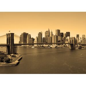 Papermoon Fototapete »Brooklyn Bridge in Sepia« mehrfarbig  B/L: 4 m x 2,6 m