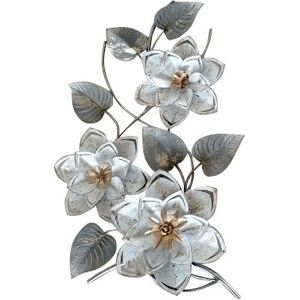 Myflair Möbel & Accessoires Wandbild »Wandbild Blumen, silberfarben/weiss«,... silberfarben Größe