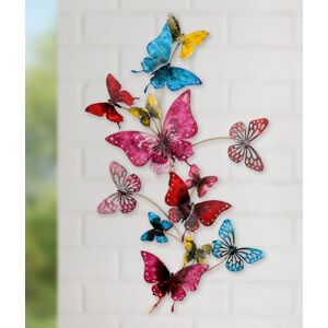 GILDE Wanddekoobjekt »Wandrelief Butterflies« bunt Größe