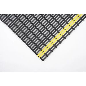 EHA Anti-Rutschmatte, Recycling-PVC, pro lfd. m, Breite 1000 mm, schwarz/gelb