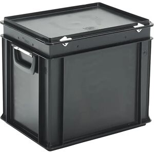 kaiserkraft ESD-Kunststoffkoffer, Inhalt 30 l, Außenmaß LxBxH 400 x 300 x 338 mm, ab 1 Stück