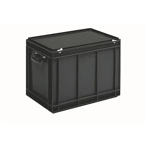 kaiserkraft ESD-Kunststoffkoffer, Inhalt 90 l, Außenmaß LxBxH 600 x 400 x 440 mm, ab 10 Stück