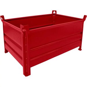 Heson Vollwand-Stapelbehälter, BxL 800 x 1200 mm, Traglast 500 kg, rot, ab 10 Stk