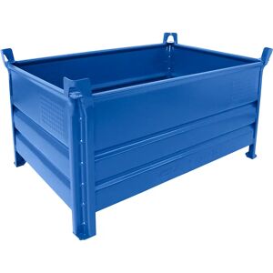 Heson Vollwand-Stapelbehälter, BxL 800 x 1200 mm, Traglast 500 kg, blau, ab 10 Stk