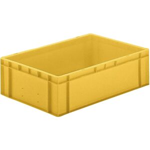 kaiserkraft Euro-Format-Stapelbehälter, Wände und Boden geschlossen, LxBxH 600 x 400 x 175 mm, gelb, VE 5 Stk