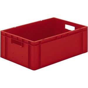 kaiserkraft Euro-Format-Stapelbehälter, Wände und Boden geschlossen, LxBxH 600 x 400 x 210 mm, rot, VE 5 Stk