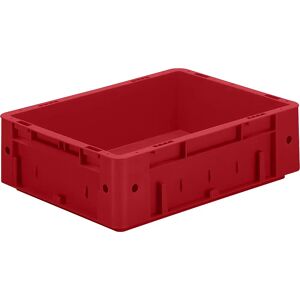 kaiserkraft Schwerlast-Euro-Behälter, Polypropylen, Volumen 9,2 l, LxBxH 400 x 300 x 120 mm, Wände geschlossen, Boden geschlossen, rot, VE 4 Stk