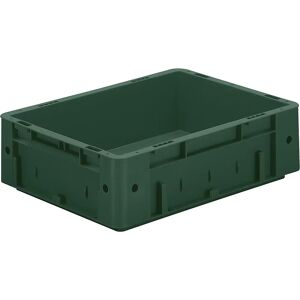 kaiserkraft Schwerlast-Euro-Behälter, Polypropylen, Volumen 9,2 l, LxBxH 400 x 300 x 120 mm, Wände geschlossen, Boden geschlossen, grün, VE 4 Stk