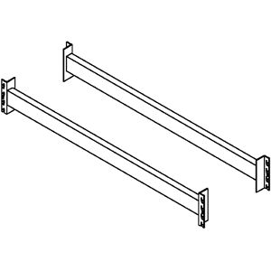 eurokraft pro Schwerlastregal-Auflagetraversen, Paar, Längstraversen ohne Stufen, Länge 2700 mm, Fachlast 1550 kg, enzianblau RAL 5010