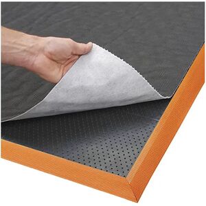 NOTRAX Nitrilmatte Sorb Stance™ mit Vlies, LxBxH 1630 x 910 x 19 mm, schwarz/orange