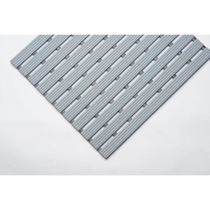 EHA PVC-Profilmatte, pro lfd. m, Lauffläche aus Hart-PVC, rutschsicher, Breite 600 mm, grau