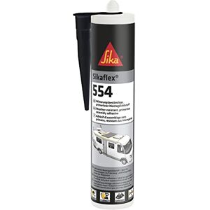 Sika – Montageklebstoff – flex-554 Schwarz – ideal für große Bauteile und hohe dynamische Belastung – alterungs- und witterungsbeständig – 300 ml