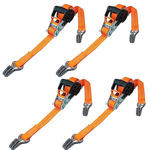 PETEX 4X Automatik-Ratschenspanngurt, selbstaufrollend, 1-teilig, 5 m x 35 mm, 1.000/2.000 daN, bis 2000 kg, orange, Sicherheits-Doppelspitzhaken