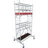 Alu-Fahrgerüst Krause ProTec, 200 kg/m², TÜV-geprüft, gebremste Rollen, L 2000 x B 700 x H 5300 mm