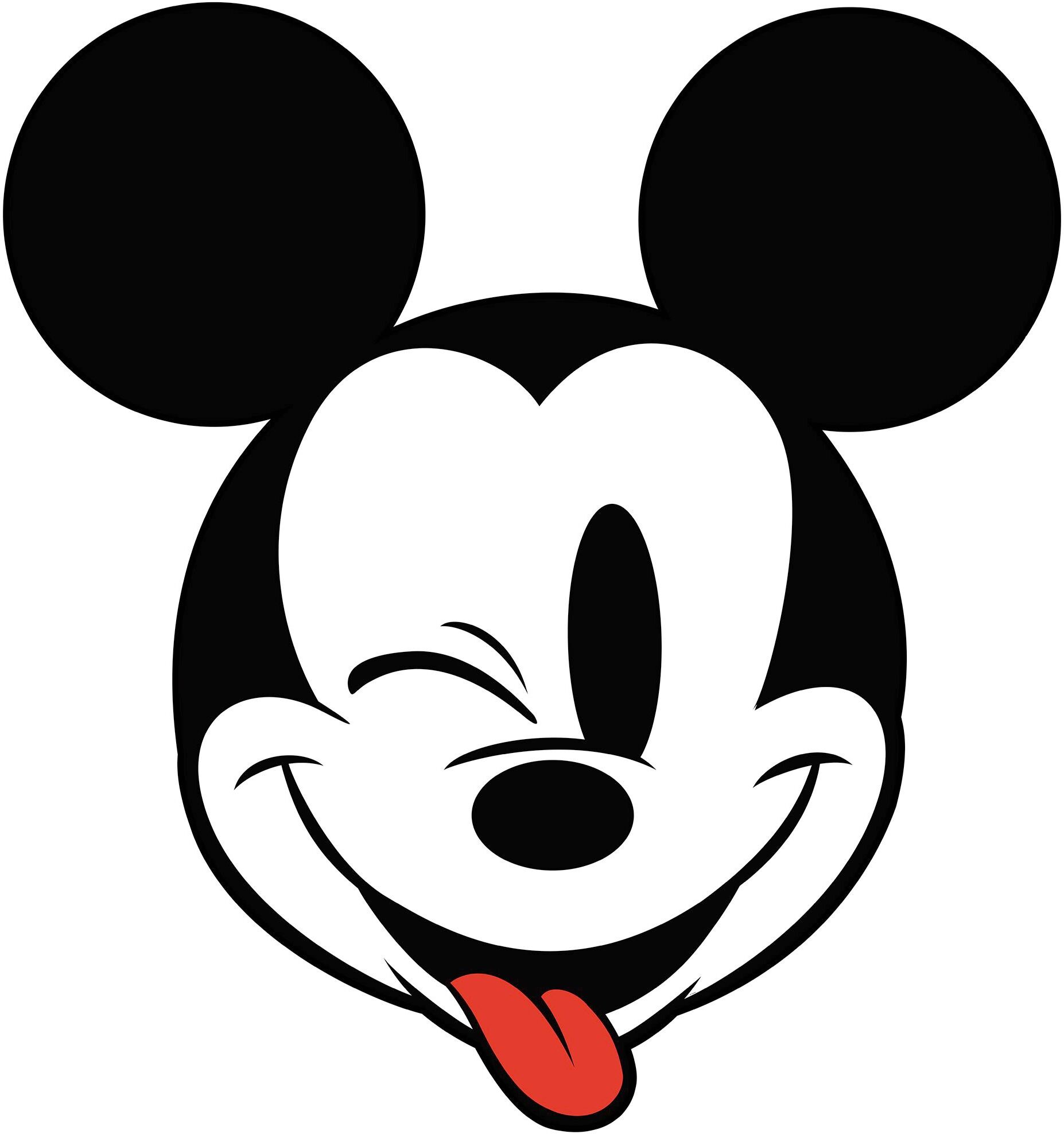 Komar Fototapete »Mickey Head Optimism«, bedruckt-Comic-Retro-mehrfarbig,... rot