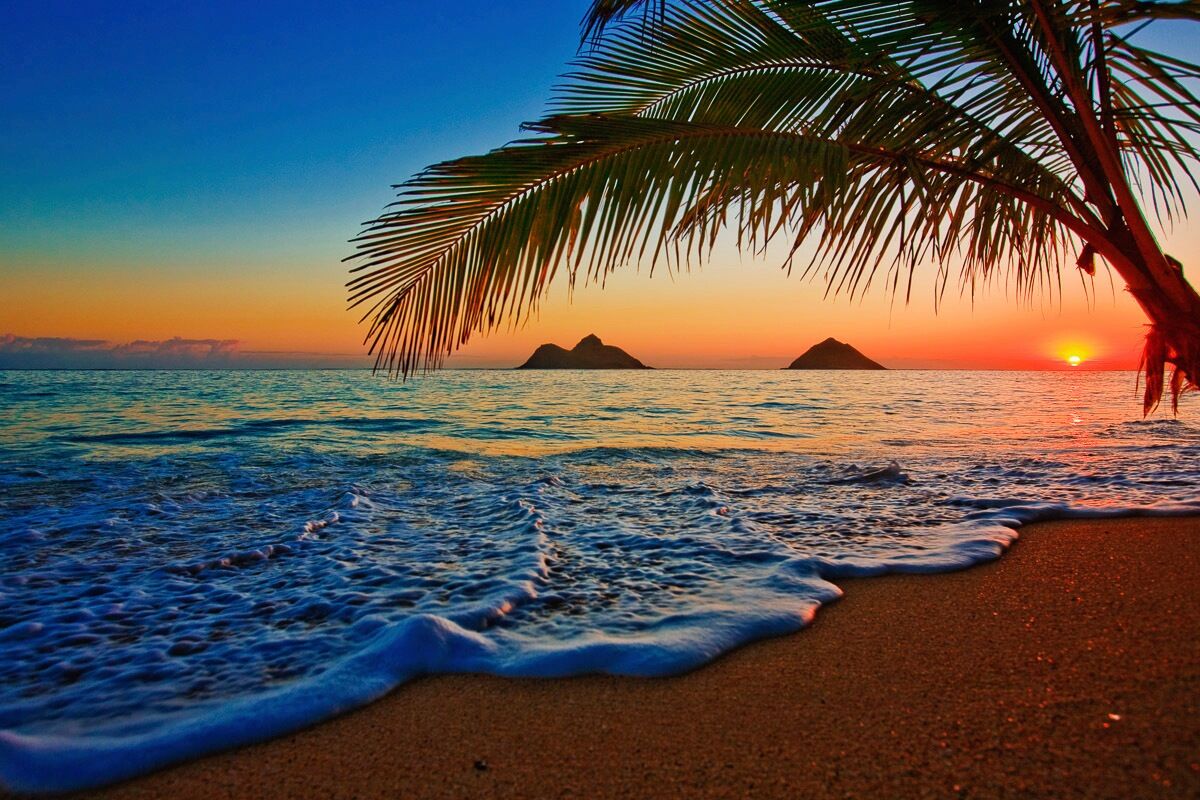 Papermoon Fototapete »Lanikai Beach Hawaii«, Vliestapete, hochwertiger... bunt