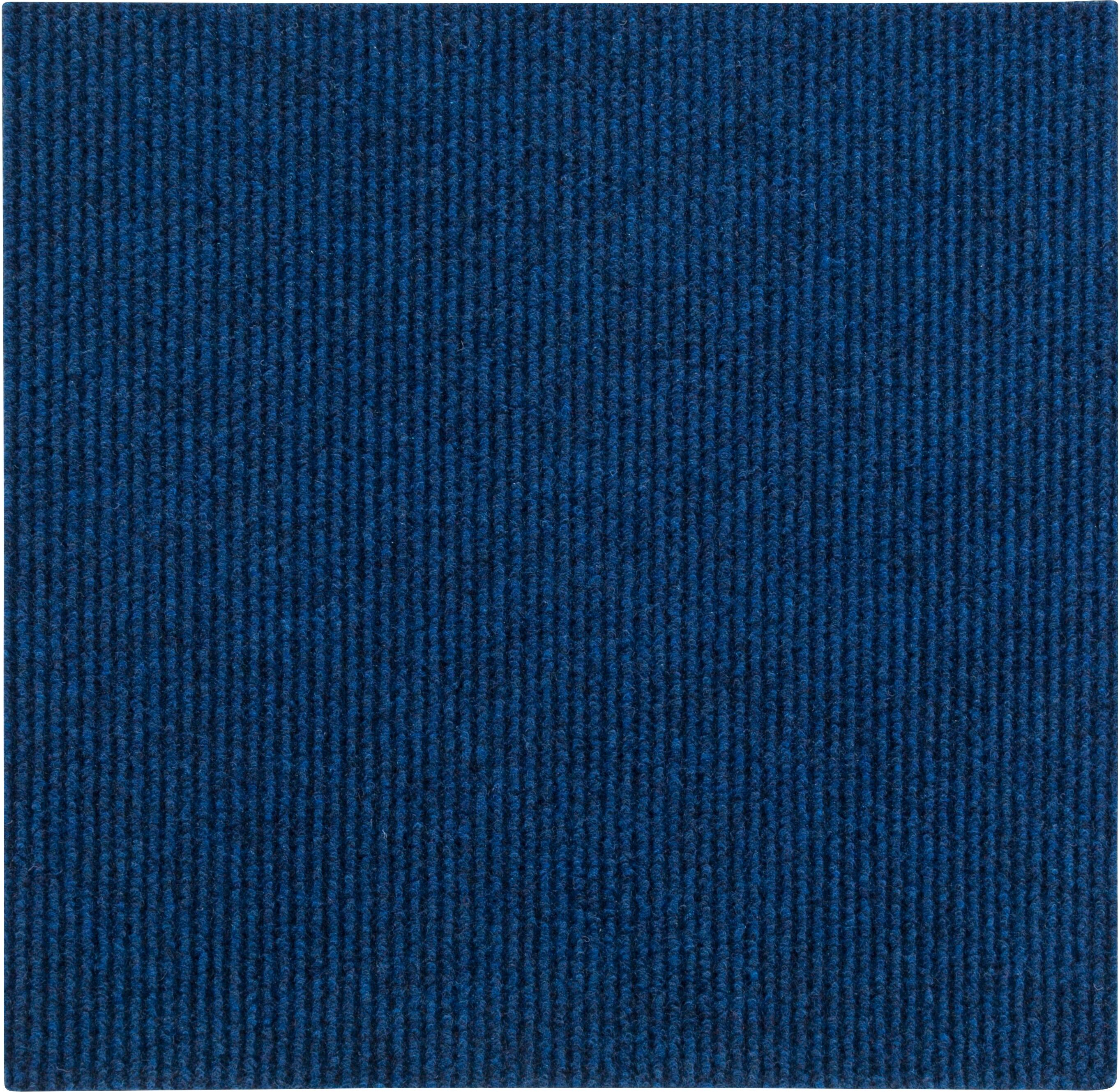 Andiamo Teppichfliese »Rippe Nadelfilz«, quadratisch, 4 mm Höhe, 16 Stück (4... blau