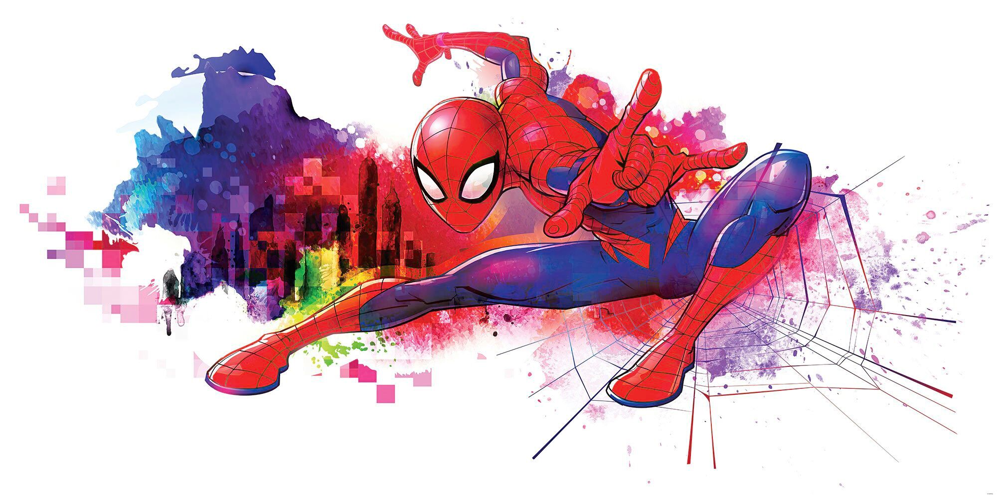 Komar Fototapete »Spider-Man Graffiti«, bedruckt-Comic-Retro-mehrfarbig, BxH:... bunt