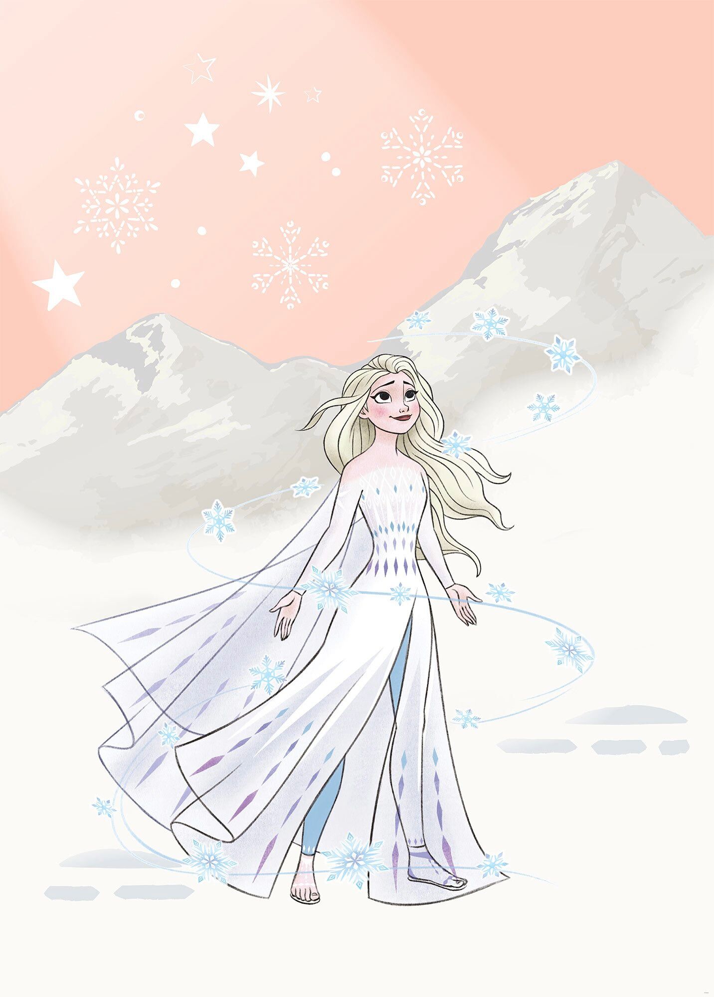 Komar Fototapete »Frozen Winter Magic«, bedruckt-Comic-Retro-mehrfarbig, BxH:... grau