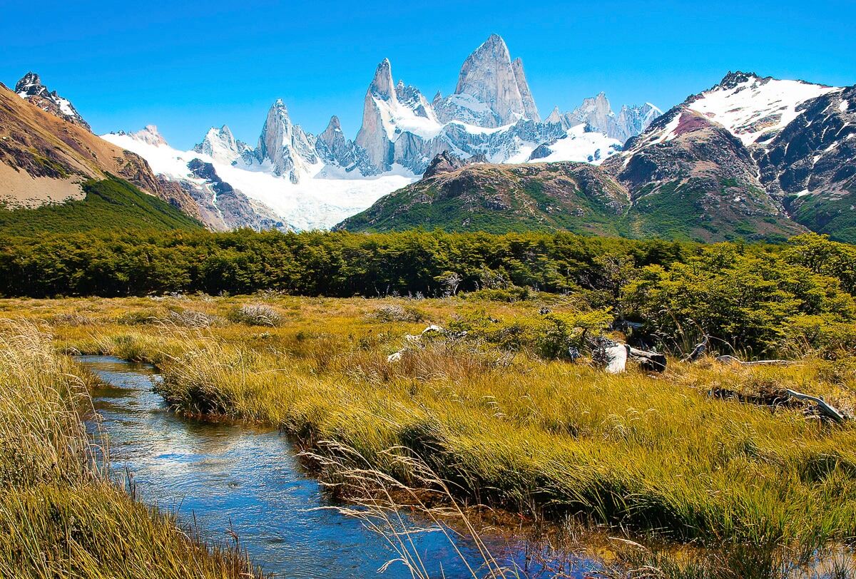 Papermoon Fototapete »Berge in Patagonien«, Vliestapete, hochwertiger... bunt