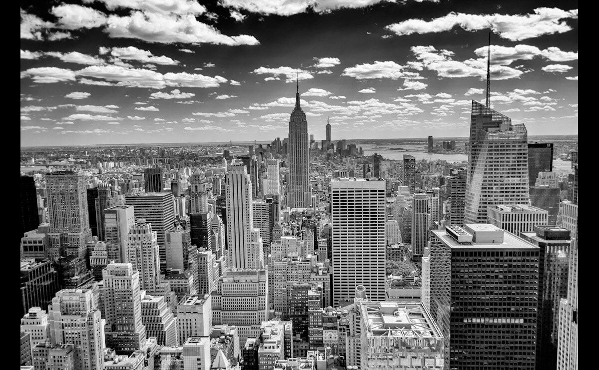 Papermoon Fototapete »Manhattan Panorama«, Vliestapete, hochwertiger... bunt